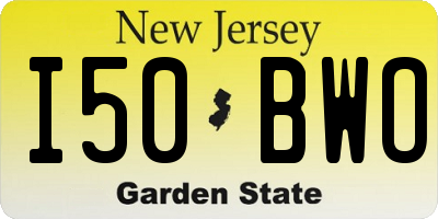 NJ license plate I50BWO