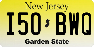 NJ license plate I50BWQ