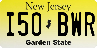NJ license plate I50BWR