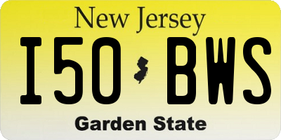 NJ license plate I50BWS