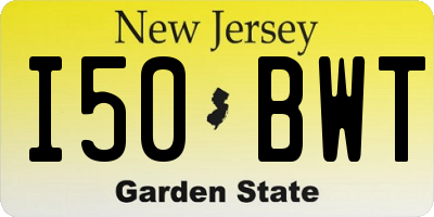NJ license plate I50BWT
