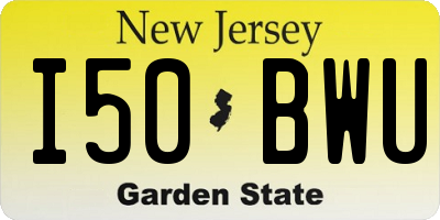 NJ license plate I50BWU