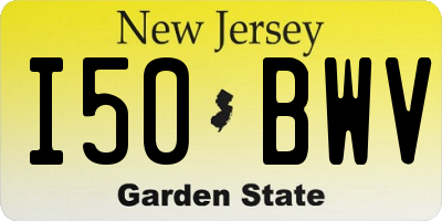 NJ license plate I50BWV