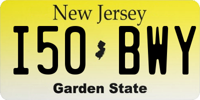 NJ license plate I50BWY