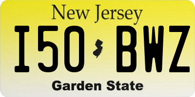 NJ license plate I50BWZ