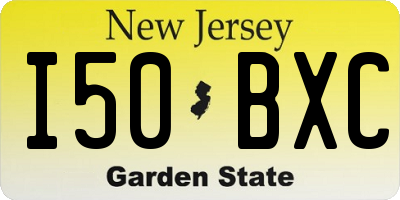 NJ license plate I50BXC