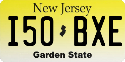 NJ license plate I50BXE