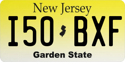 NJ license plate I50BXF