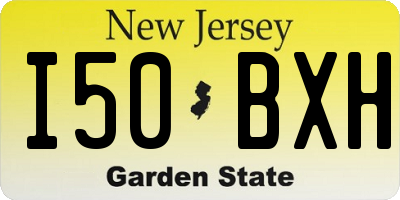 NJ license plate I50BXH