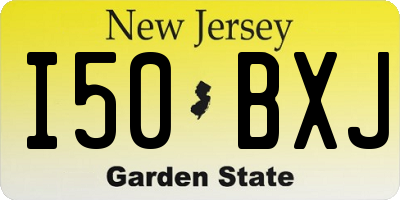 NJ license plate I50BXJ