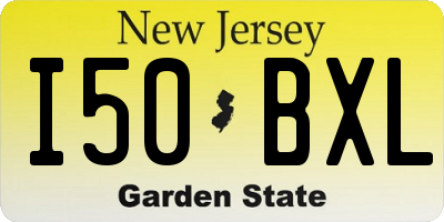 NJ license plate I50BXL