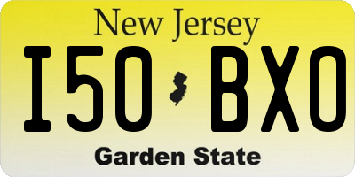 NJ license plate I50BXO