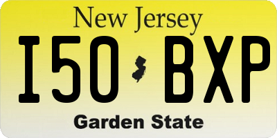 NJ license plate I50BXP