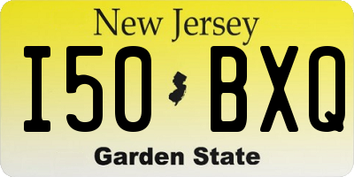 NJ license plate I50BXQ