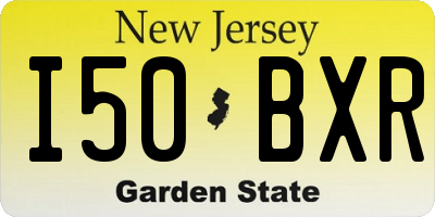 NJ license plate I50BXR