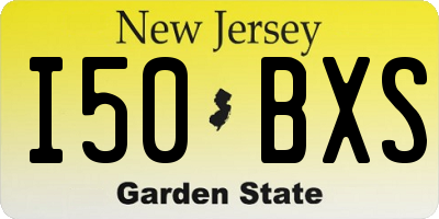 NJ license plate I50BXS