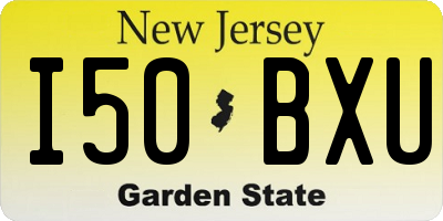 NJ license plate I50BXU