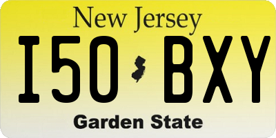 NJ license plate I50BXY