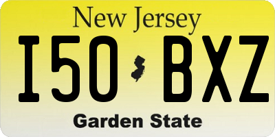 NJ license plate I50BXZ