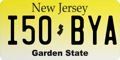 NJ license plate I50BYA