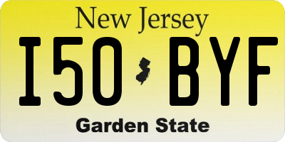 NJ license plate I50BYF