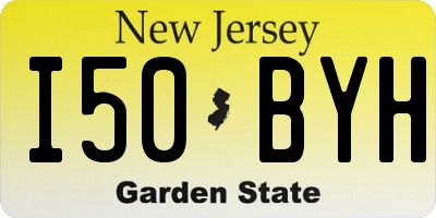 NJ license plate I50BYH