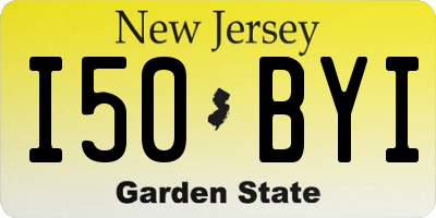 NJ license plate I50BYI