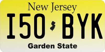 NJ license plate I50BYK