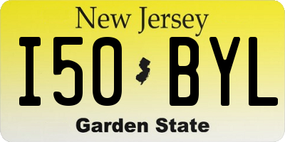 NJ license plate I50BYL