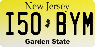 NJ license plate I50BYM