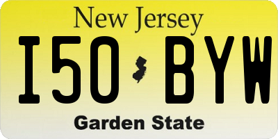 NJ license plate I50BYW