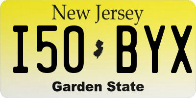 NJ license plate I50BYX