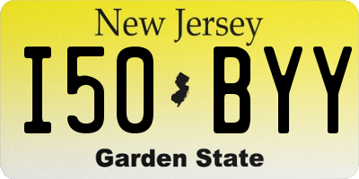 NJ license plate I50BYY