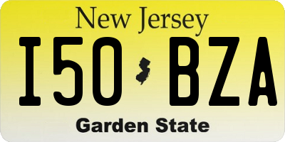 NJ license plate I50BZA