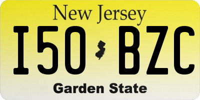 NJ license plate I50BZC