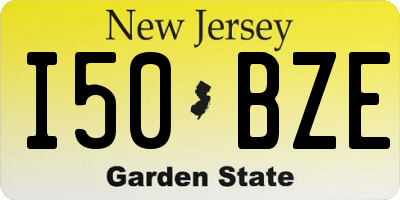 NJ license plate I50BZE