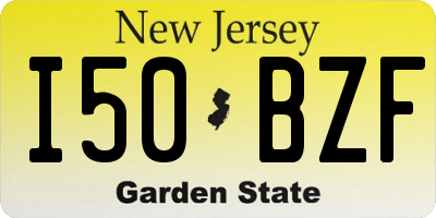 NJ license plate I50BZF