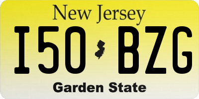 NJ license plate I50BZG