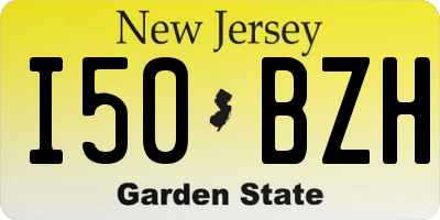 NJ license plate I50BZH