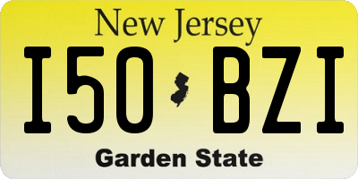 NJ license plate I50BZI