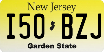 NJ license plate I50BZJ