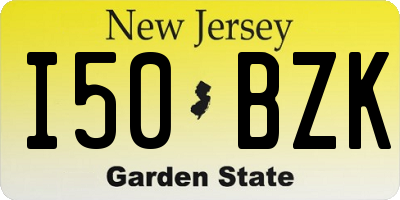 NJ license plate I50BZK