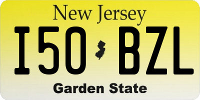 NJ license plate I50BZL