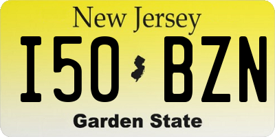 NJ license plate I50BZN