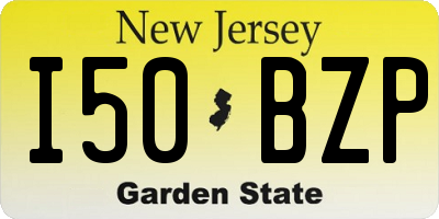 NJ license plate I50BZP