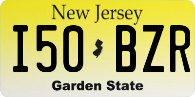 NJ license plate I50BZR