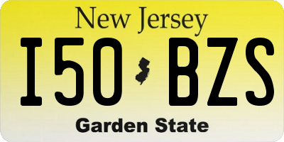 NJ license plate I50BZS