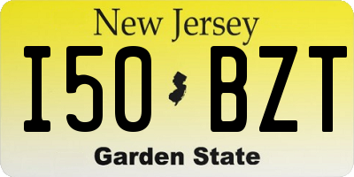 NJ license plate I50BZT