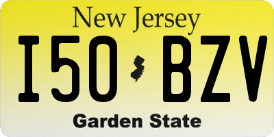 NJ license plate I50BZV