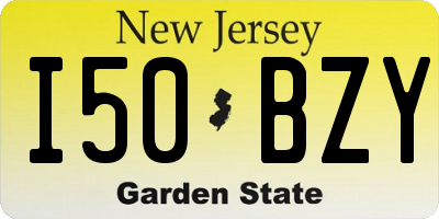 NJ license plate I50BZY